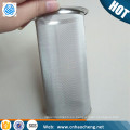 100 filtro de filtro de café de malla de alambre cilíndrico de acero inoxidable de 150 micrones